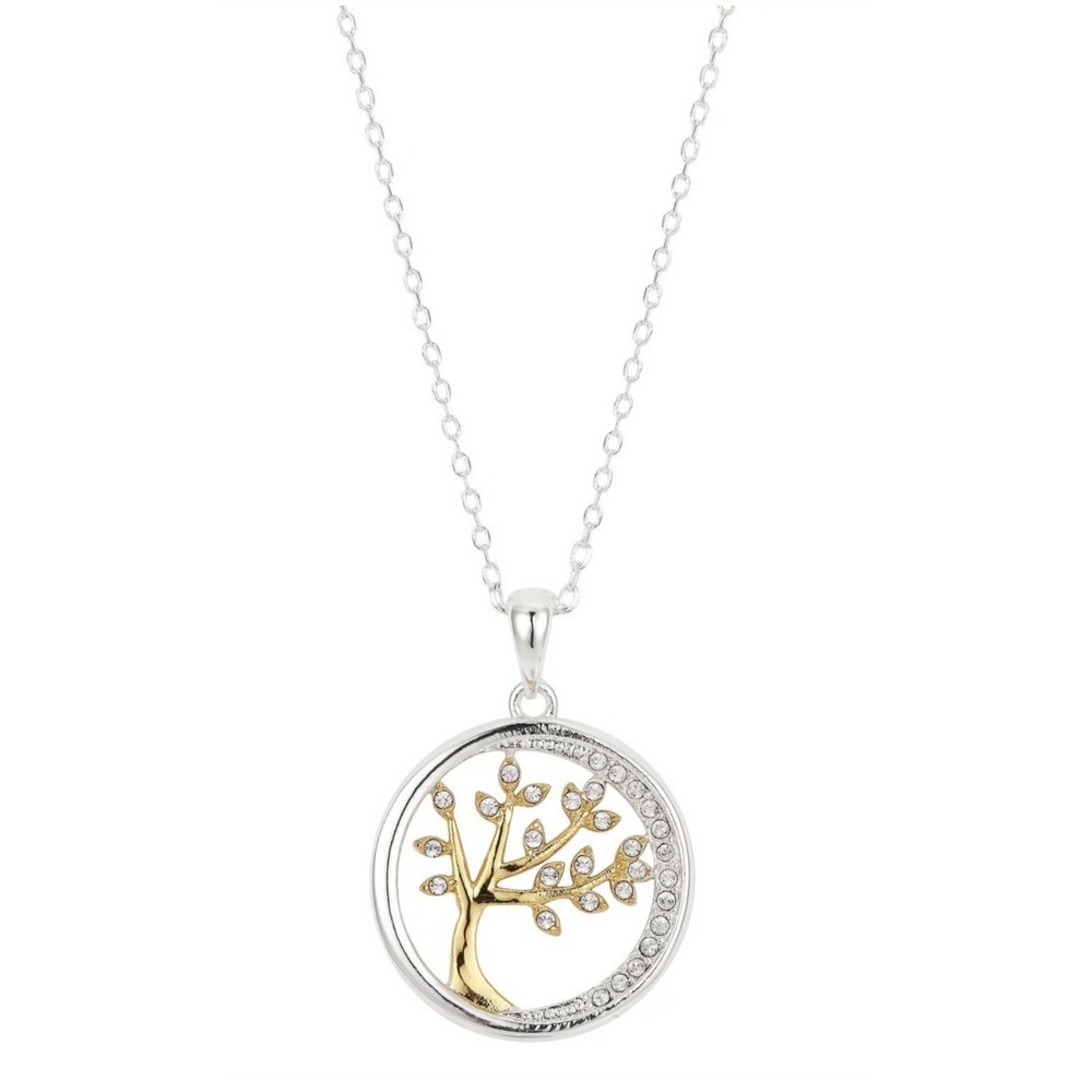 Brilliance Family Tree Necklace Genuine Crystal Pendant Gift‎ Boxed NEW